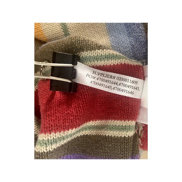 Chaps Aztec Southwestern Striped Lace Up Sweater Size 2X - Picture 7 of 11